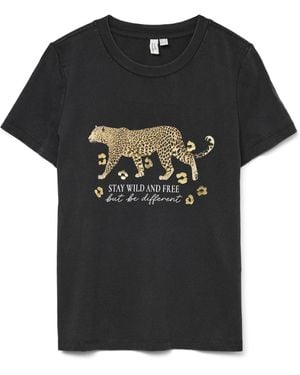 Vero Moda Vmfeo S/S O-Neck T-Shirt JRS Btq Ga - Schwarz