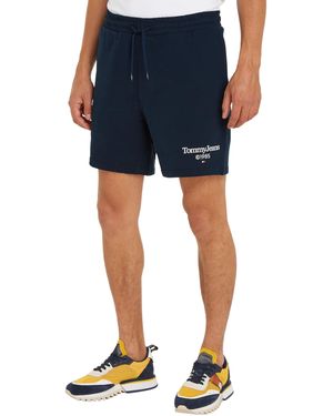 Tommy Hilfiger Pantaloncini in Felpa Uomo in Cotone - Blu