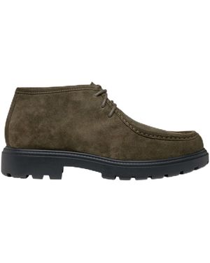 Geox U46FRD Stivaletti Polacchini in camoscio Verde Militare Military Green