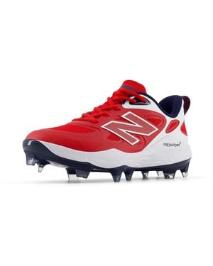 New Balance Fresh Foam Velo V4 Molded Softball Shoe - Red