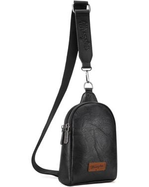 Wrangler Crossbody Sling Bags For Fanny Packs Chest Bag For Travel Gift - Black