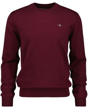 GANT Ctn/wo C-neck Pullover Jumper - Purple