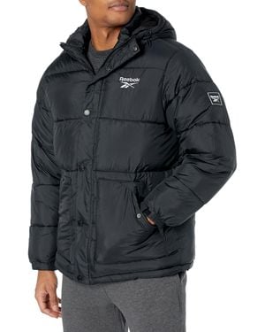 Reebok S Omrb1032ec Quilted Warm Puffer Jacket Black Xl