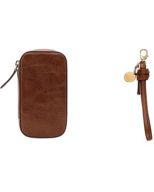 Fossil Travel Passport Case and Keychain - Braun