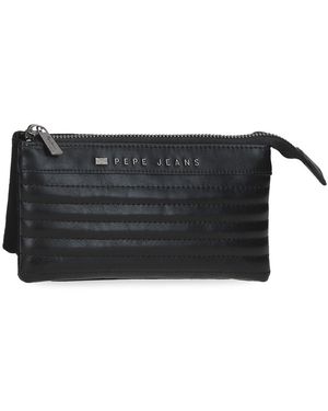 Pepe Jeans Joumma Bags Biker Cosmetic Bag Shoulder Bags Perfect For Organising Multiple Compartments - Black