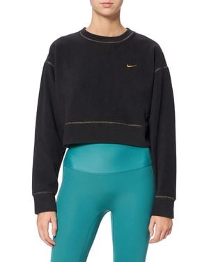 Nike W Nk Icnclsh FLC Thrma Top Gd Sweatshirt - Blau