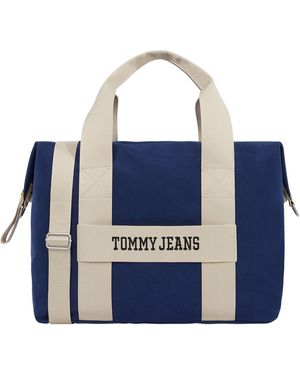 Tommy Hilfiger Uomo Borsa Duffle Bag Retro Cool Borsone da Viaggio - Blu