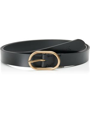 Calvin Klein 8719965074583 Vrouwen Casual Center Pin Gesp 25mm Lv04k7010g Vaste Riem - Zwart