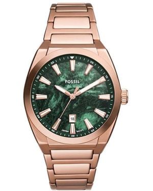 Fossil Analog Quartz Watch With Stainless Steel Strap Fs6074 - Green