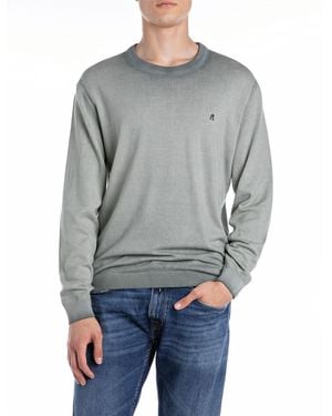 Replay Uk4705 Pullover - Grigio