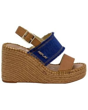 Replay Jess Band Wedge Sandal - Blue