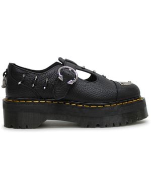 Dr. Martens S Bethan Hdw Milled Nappa Leather Black Shoes 5 Uk