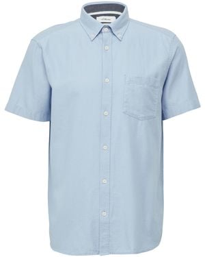 S.oliver Regular Fit: Kurzarm-Hemd aus Lyocellmix mit Button-Down-Kragen himmelblau 3XL