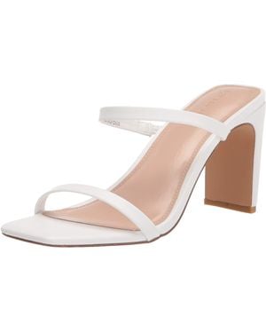 The Drop Avery Square-toe Two-strap High Heeled Sandal - Black