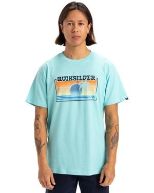 Quiksilver Sun Faded Ss T-Shirt - Blau