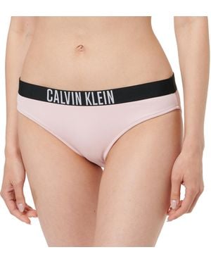 Calvin Klein 's Bikini Bottoms With Logo Waistband - Black