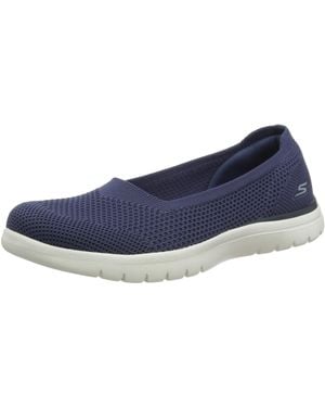 Skechers S Wide Fit 136530 Relaxed Fit Shoes - Blue
