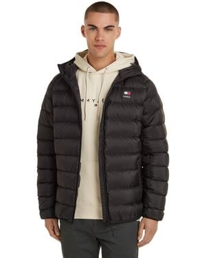 Tommy Hilfiger Tommy Jeans Tjm Hooded Lt Donsjack Ext Donsjassen - Zwart
