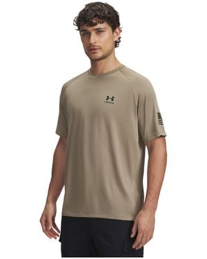 Under Armour Freedom Tech Short Sleeve T Shirt, - Brown