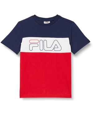 Fila Logo Sussex Blocked T-Shirt - Rosso