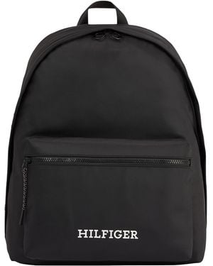Tommy Hilfiger Hombre Mochila Monotype Dome Equipaje de mano - Negro