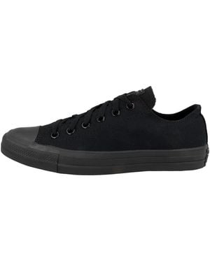 Converse Chuck Taylor All Star Low Black Canvas Trainers-UK 5.5 - Negro