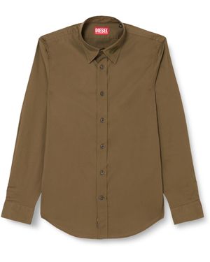 DIESEL _S-BENNY-CL CAMICIA_SHIRT_Grün_40 - Natur