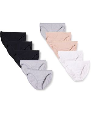 Amazon Essentials Intimo Slip a Gamba Alta in Cotone Donna - Nero