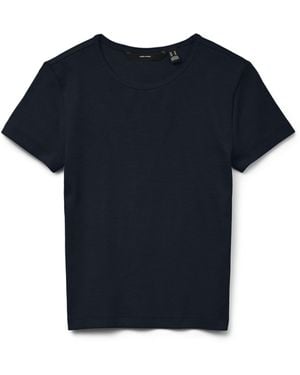 Vero Moda Vmchloe Ss Short Top Jrs Noos T-shirt - Blue