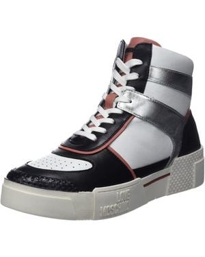 Love Moschino , Scarpe con Lacci Donna, Bianco, 38 EU - Nero