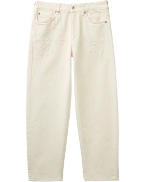 Benetton Pantalone 45Z2DE01R Jeans - Bianco