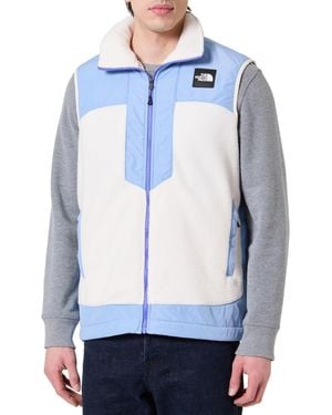 The North Face Fleeski Gilet White Dune/Steel Blue M