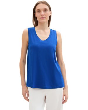 Tom Tailor Basic Tanktop - Blau