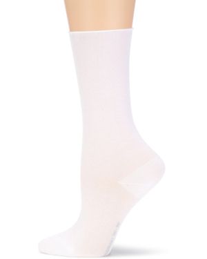 Hudson Jeans 015020 Relax Fine Calf Socks - White