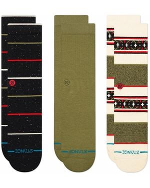 Stance , , Greetings 3 Pack Crew, Black, Medium - Green