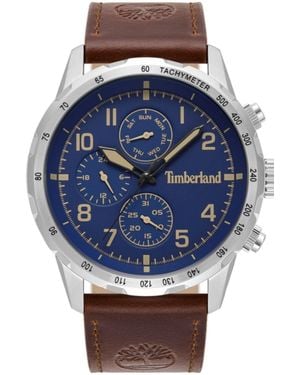 Timberland Campton orologio Uomo Analogico Al quarzo con cinturino in Pelle di vitello TDWGF0055401 - Blu