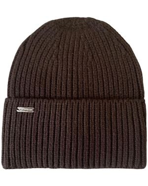 Steve Madden Ribbed Knit Wide Cuff Beanie - Brown