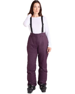 Mountain Warehouse Moon Womens Ski Trousers - Isotherm, Microfibre Insulated & Snowproof Trousers, Adjustable Waist & Detachable - Purple