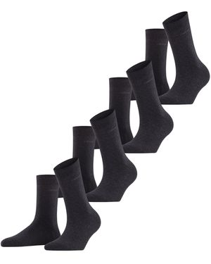 Esprit Lot de 4 Paires de Chaussettes Solides en Coton uni - Bleu