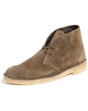 Clarks Suede Desert Boots - White