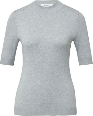 Comma, Pullover Kurzarm - Grau
