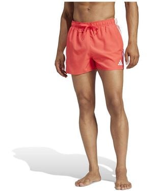 adidas Short de Natation à 3 Bandes 20,3 cm - Rouge