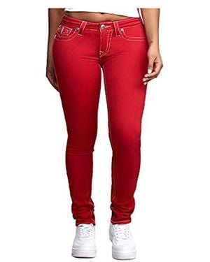 True Religion Stella Low Rise Skinny Jean - Red