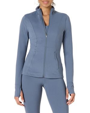 Amazon Essentials Active Formflex Buttery Soft Slim Fit Full Zip Jacket - Blue