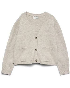 Vero Moda VMGEMMA LS V-Neck Knit Cardigan VMA NOOS - Weiß
