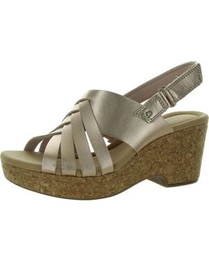 Clarks Giselle Ivy Wedge Sandals - Brown