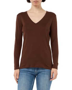 Benetton M/l 3ga2e4245 T-shirt - Brown