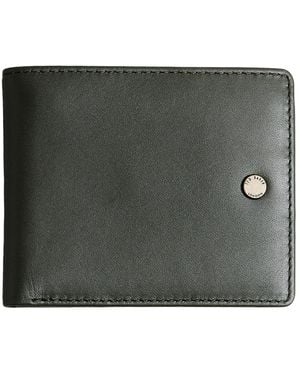 Ted Baker Hackin Dark Green Trunk Lock Leather Bifold Wallet