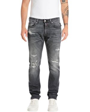 Replay Herren Jeans Grover Straight-Fit Original - Noir