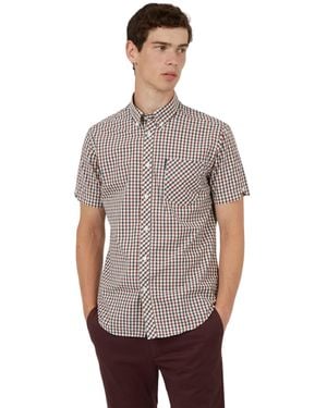 Ben Sherman Ss Signature House Check Freizeithemd - Rot